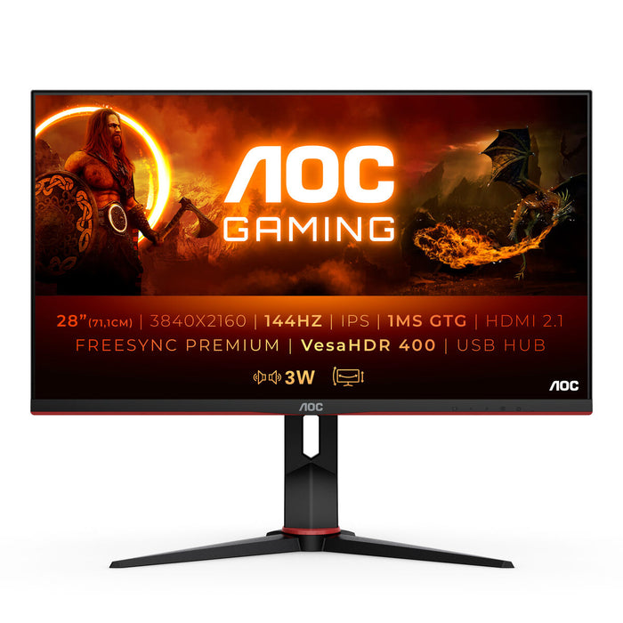 Monitor Gaming AOC U28G2XU2/BK 28" 144 Hz 4K Ultra HD LED IPS LCD