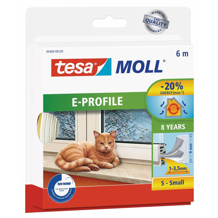 Garnituri de etanşare a uşilor TESA 9 mm x 6 m Alb