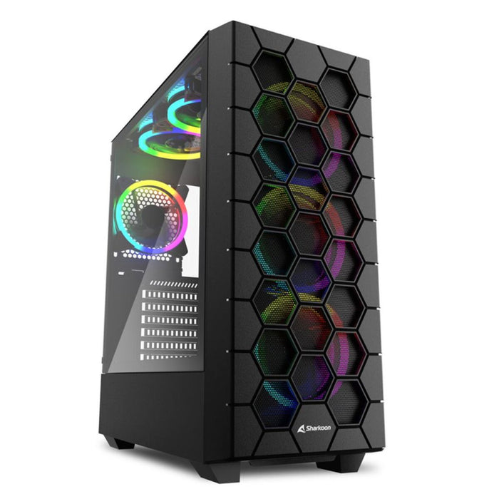 Unitate Semi-tower ATX Sharkoon RGB HEX Negru