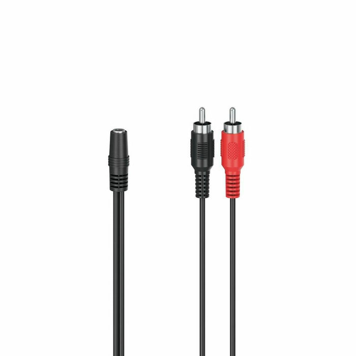 Cablu Audio Jack la 2 RCA Hama 00205186 Negru 10 cm