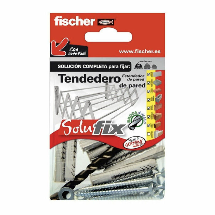 Kit de fixare Fischer Solufix 502681 Suport de întins rufe 13 Piese