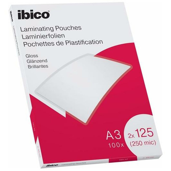 Manșoane de plastifiere Ibico 100 Unități Transparent A3 (100 Unități)