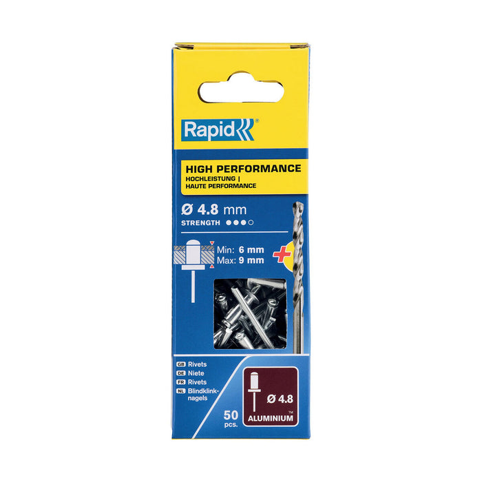 Nituri Rapid 5000388 Ax Ø 4,8 x 12 mm Aluminiu (50 Unități)