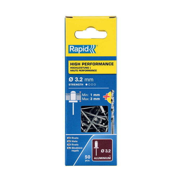 Nituri Rapid 5001528 Ax Ø 3,2 x 6 mm Aluminiu (50 Unități)