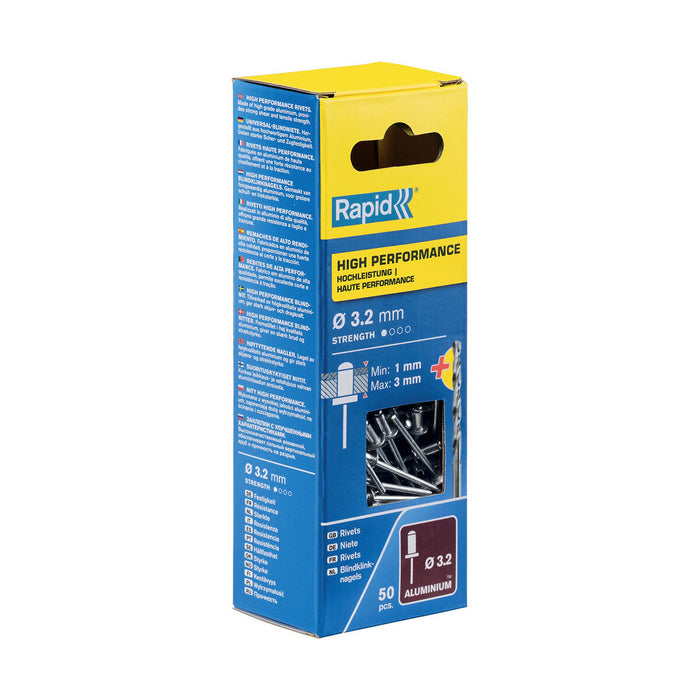 Nituri Rapid 5001528 Ax Ø 3,2 x 6 mm Aluminiu (50 Unități)