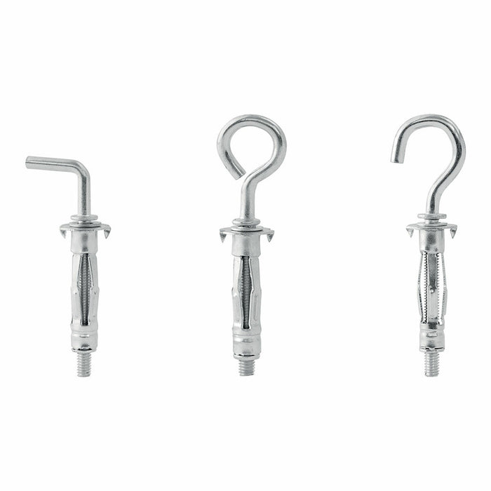 Set de cârlige, șuruburi cu ochi și umerașe Rapid Ø 8 x 32 mm Metal Expansiune 12 Unități