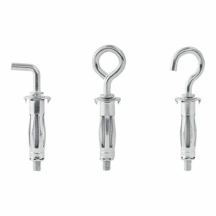 Set de cârlige, șuruburi cu ochi și umerașe Rapid Ø 11 x 37 mm Expansiune Metal 12 Unități