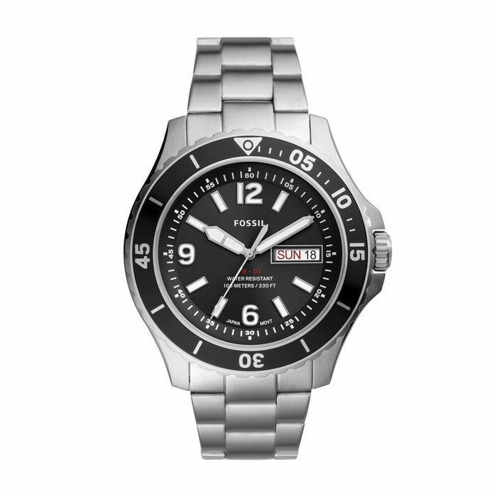 Ceas Bărbați Fossil FS5687 Negru Argintiu