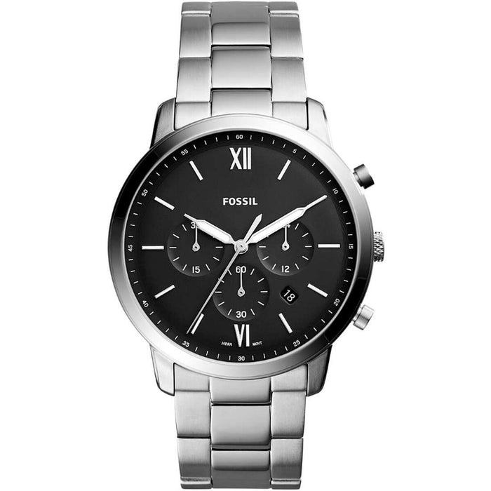 Ceas Bărbați Fossil FS5384 Negru Argintiu