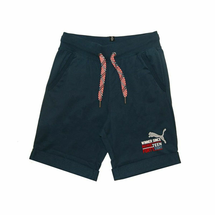 Pantaloni Scurți Sport pentru Copii Puma Style Athletics Sweat Albastru închis