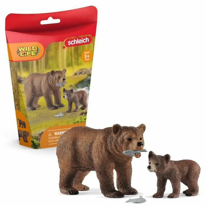 Figură Schleich 42473 Maman grizzly avec ourson Plastic