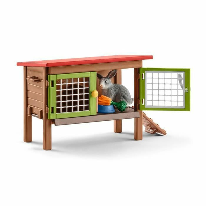 Set de Animale de Fermă Schleich Rabbit Hutch Iepure Plastic