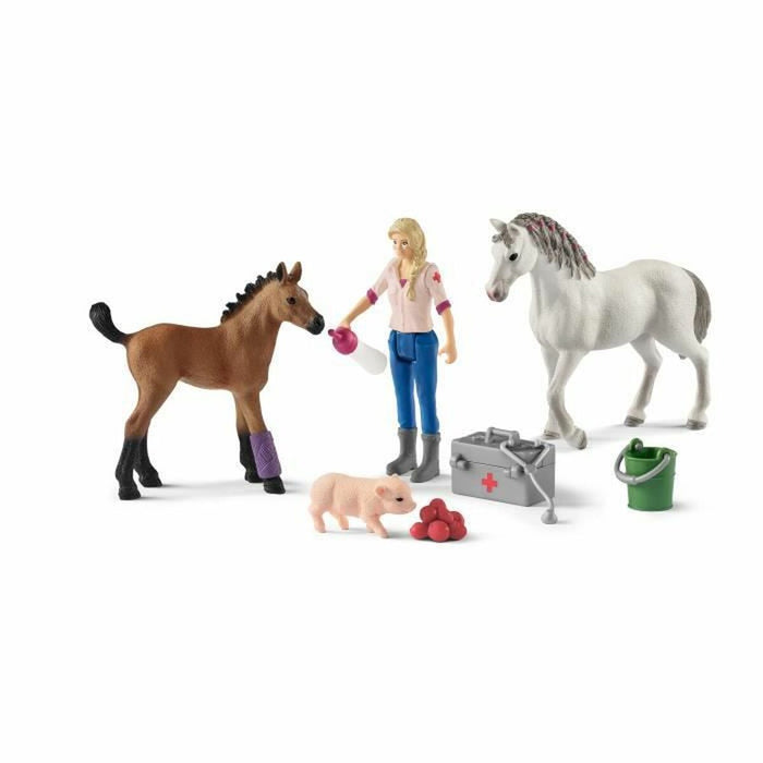 animale Schleich Vet visiting mare and foal Plastic Cal