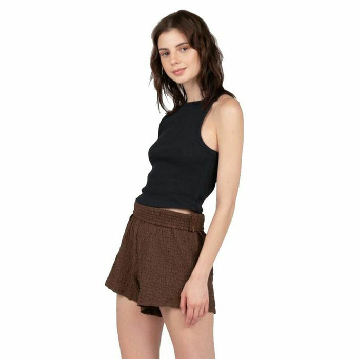 Tricou cu Mânecă Scurtă Femei 24COLOURS Casual Negru