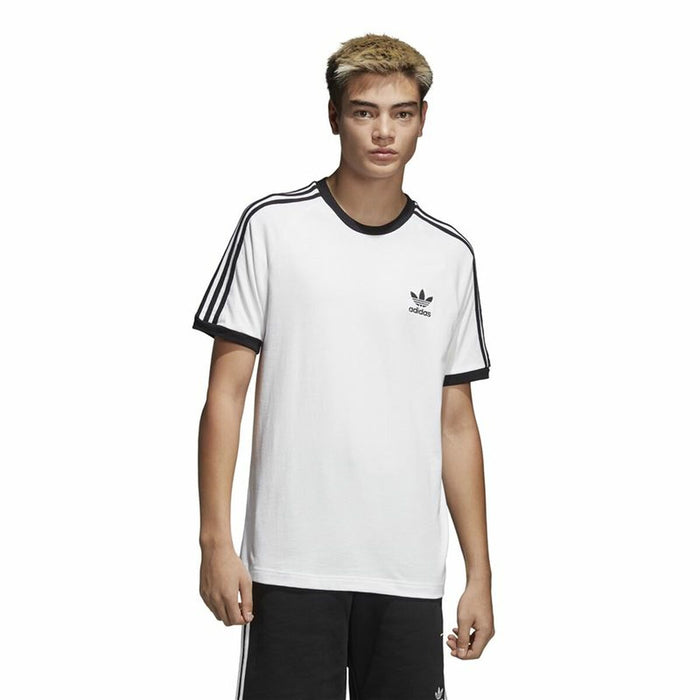 Tricou cu Mânecă Scurtă Bărbați Adidas 3 Stripes Alb