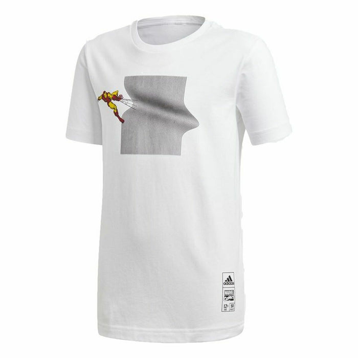 Tricou cu Mânecă Scurtă Copii Adidas Sportswear Iron Man Graphic Alb