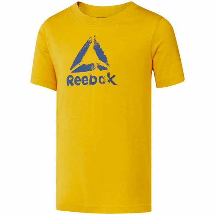 Tricou cu Mânecă Scurtă Copii Reebok Elemental Galben