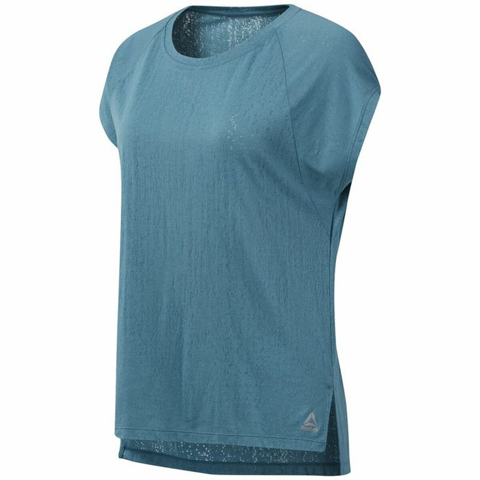 Tricou de Damă fără Mâneci Reebok Burnout Albastru