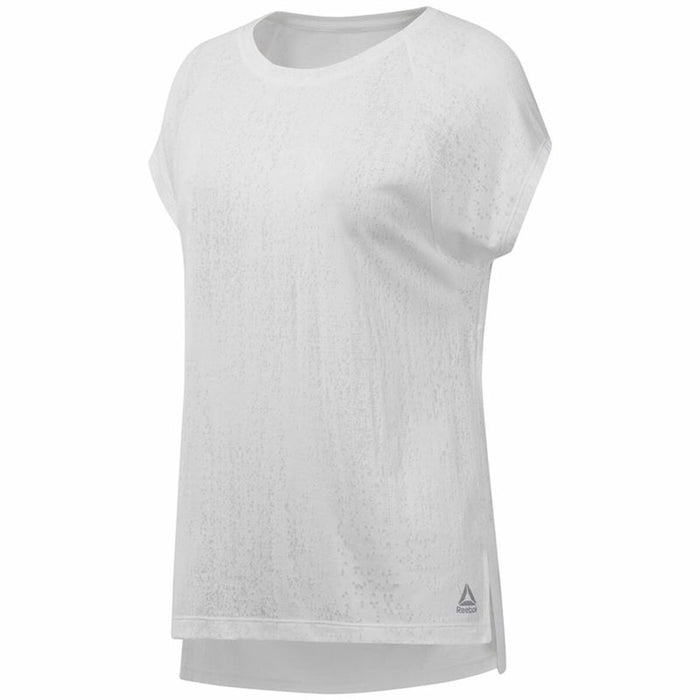 Tricou de Damă fără Mâneci Reebok Burnout Alb
