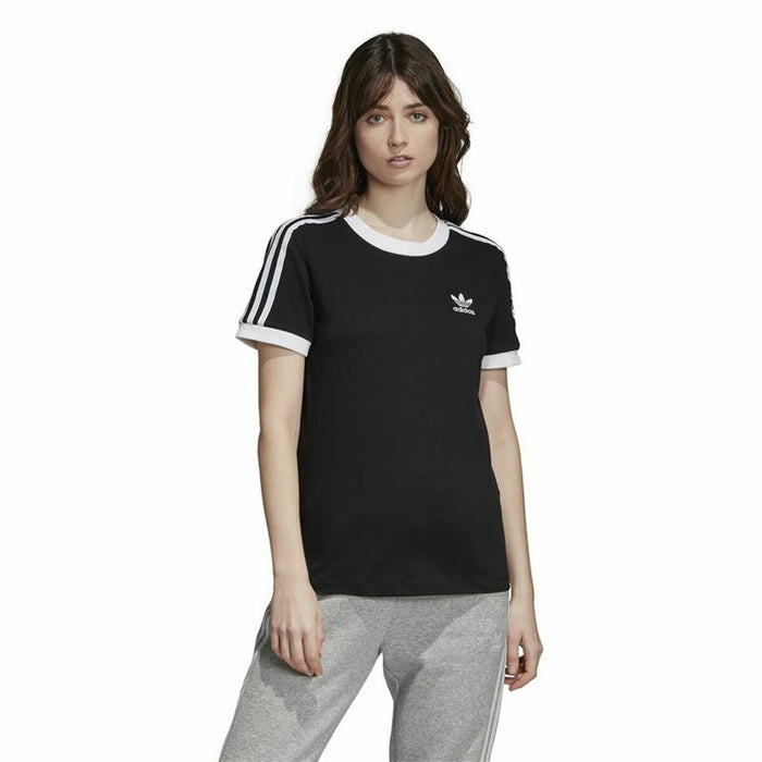 Tricou cu Mânecă Scurtă Femei Adidas 3 Stripes Negru