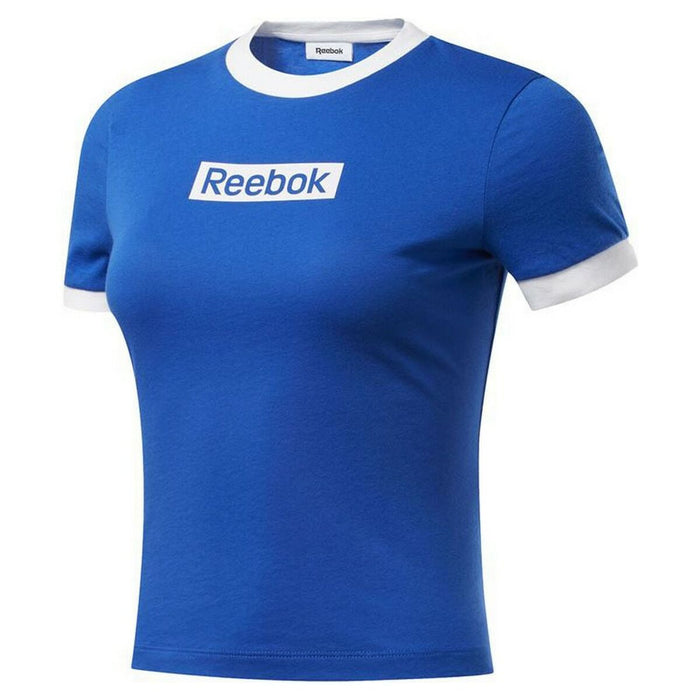 Tricou cu Mânecă Scurtă Femei Reebok Essentials Linear Logo Albastru