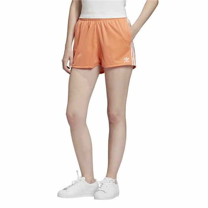 Pantaloni Scurți Sport pentru Damă Adidas 3 Stripes Portocaliu