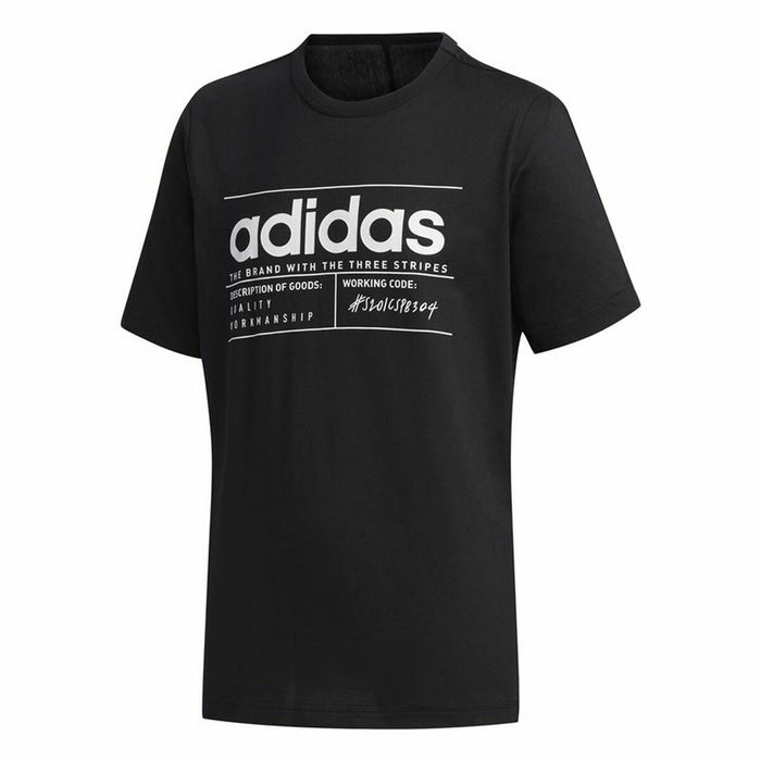 Tricou cu Mânecă Scurtă pentru Copii Adidas Brilliant Basics Negru