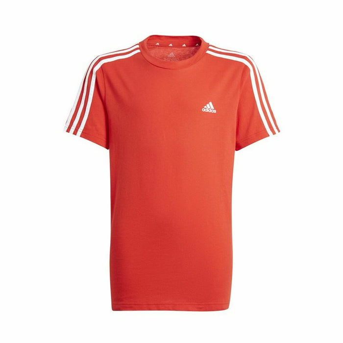 Tricou cu Mânecă Scurtă Adidas Essentials 3 Bandas Roșu