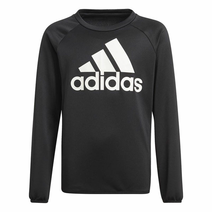 Hanorac fără Glugă Copii Adidas Designed To Move Big Logo Negru