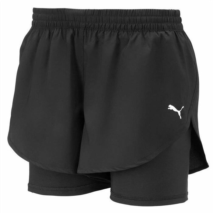 Pantaloni Scurți Sport pentru Damă Puma 2 în 1 Negru Femeie