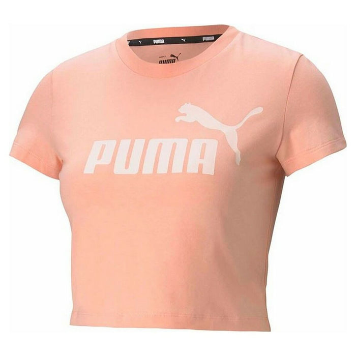 Tricou cu Mânecă Scurtă Femei Puma Essentials Slim Logo Roz Somon