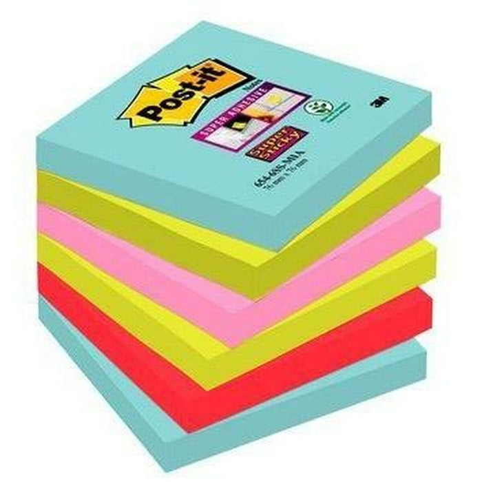 Notițe cu Adeziv Post-it Super Sticky 76 x 76 mm Multicolor (24 Unități)