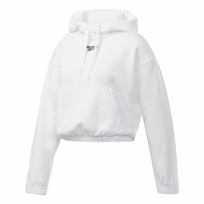 Hanorac cu Glugă Femei Reebok Sportswear Cropped Alb