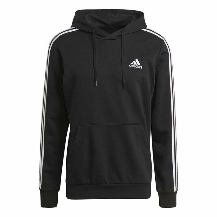 Hanorac cu Glugă Bărbați Adidas Essentials 3 Stripes Negru