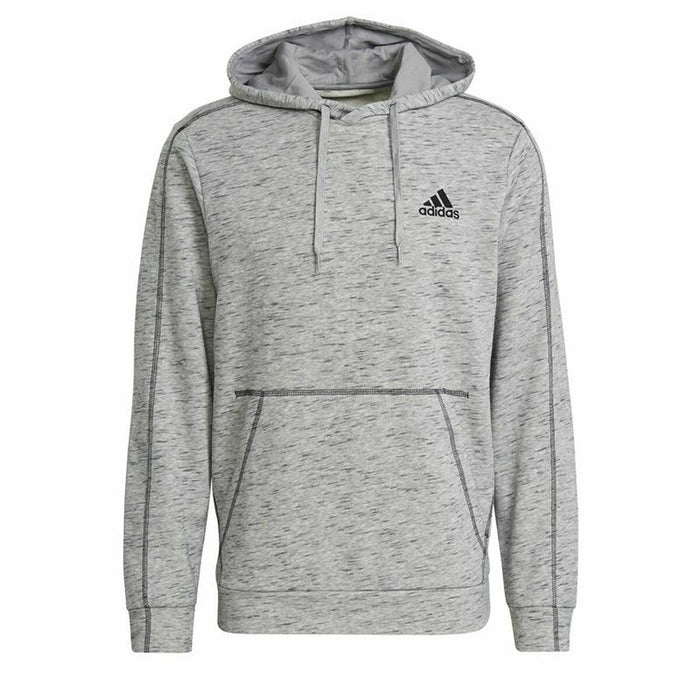 Hanorac cu Glugă Bărbați Adidas Essentials Mélange Embroidered Gri deschis