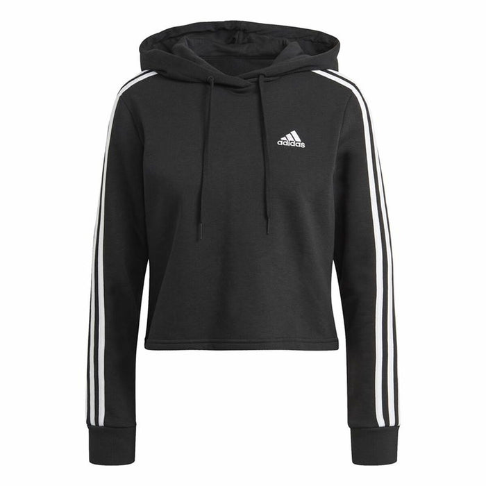 Hanorac cu Glugă Femei Adidas Essentials 3 Stripes Negru