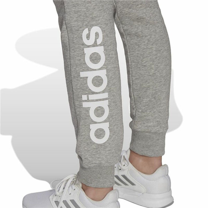 Pantaloni lungi de sport Adidas Essentials Fleece Logo Femeie Gri