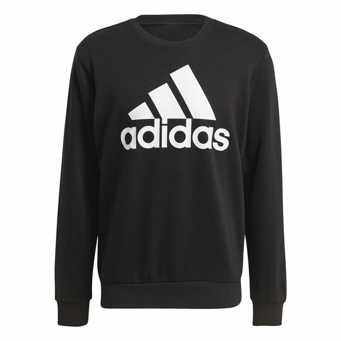 Hanorac fără Glugă Bărbați Adidas Essentials Big Logo Negru