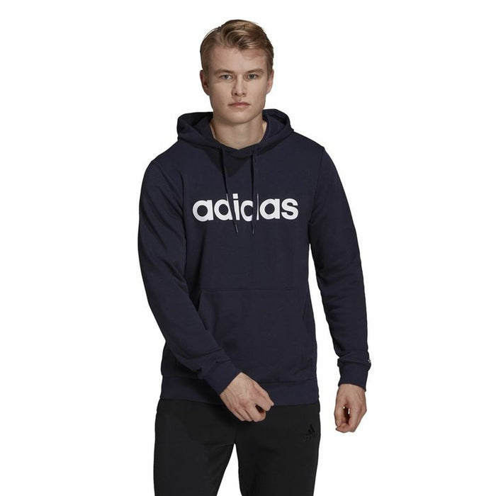Hanorac cu Glugă Bărbați Adidas Essentials French Terry Bleumarin