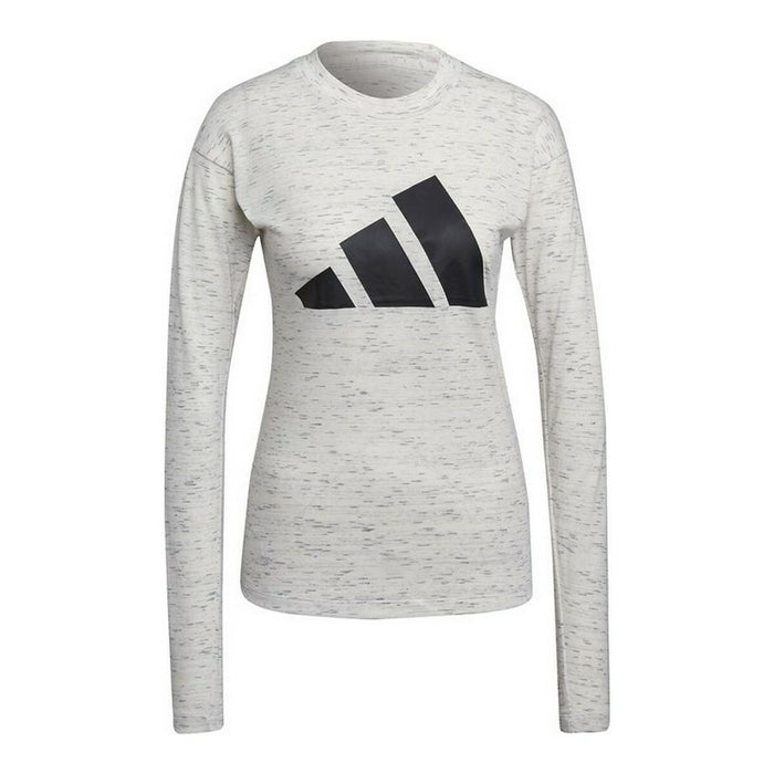 Tricou cu Mânecă Lungă de Damă Adidas Icons Winners 2.0 Alb
