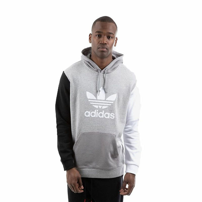 Hanorac cu Glugă Bărbați Adidas Colorblock Gri