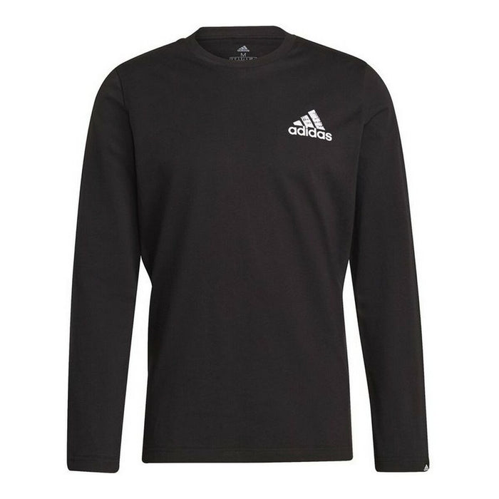 Tricou cu Mânecă Lungă Bărbați Adidas Spray Graphic Negru
