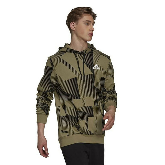 Hanorac cu Glugă Bărbați Adidas Graphic M Kaki