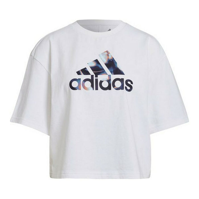 Tricou cu Mânecă Scurtă Femei Adidas You For You Cropped Alb (2XS)