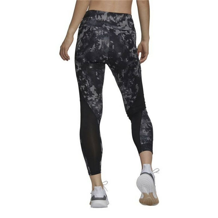 Colanți Sport de Damă Adidas D2M Print High-Rise Negru