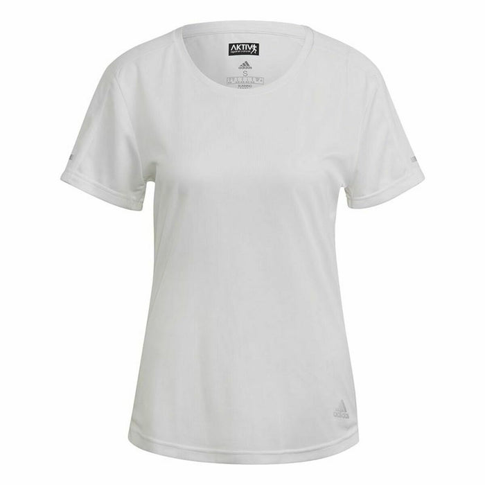 Tricou cu Mânecă Scurtă Femei Adidas Run It Alb