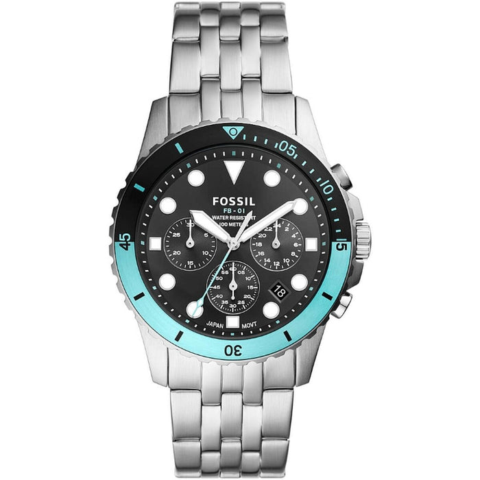 Ceas Bărbați Fossil FS5827 Negru Argintiu