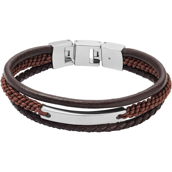 Brățară Bărbați Fossil JF04341040 Piele Metal