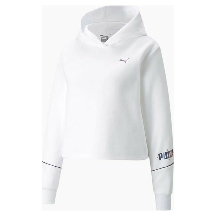 Hanorac cu Glugă Puma Cropped Hoodie Alb