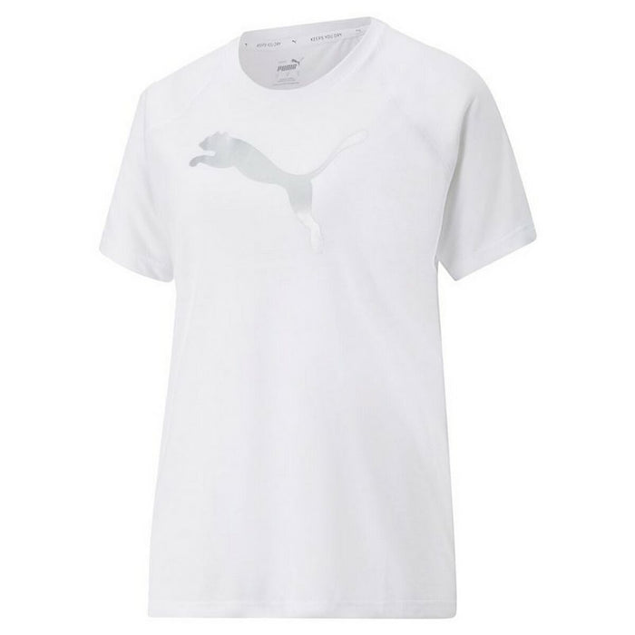 Tricou cu Mânecă Scurtă Femei Puma Evostripe Alb